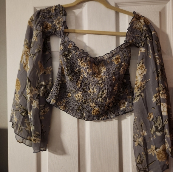 Floral Offshoulder Shein Top - Picture 1 of 4